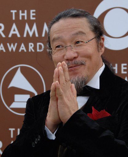 Kitaro arrives at the 48th Annual Grammy Awards at the Staples Center in Los Angeles on February 8 2005.  (UPI Photo\/Jim Ruymen  