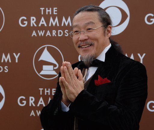 Kitaro arrives at the 48th Annual Grammy Awards at the Staples Center in Los Angeles on February 8 2005.  (UPI Photo\/Jim Ruymen  