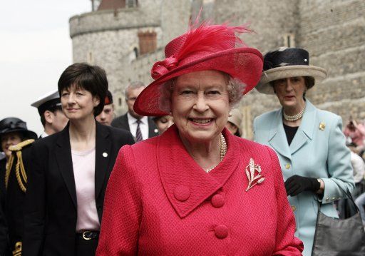 Queen Elizabeth II celebrates her 80th birthday with a walkabout through Windsor town centre attended by thousands of members of the public on Friday April 21 2006. (UPI Photo\/Hugo Philpott)