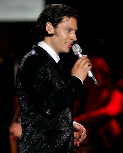 Urs Buhler with Il Divo performs in concert at the Mizner Park Amphitheater in Boca Raton Florida on June 14 2006. (UPI Photo\/Michael Bush)