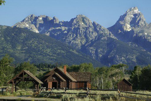 The Episcopal Chapel of the Transfiguration is nestled at the foot of the Tetons in Grand Teton National Park in Wyoming July 28 2006.   (UPI Photo\/A.J. Sisco)