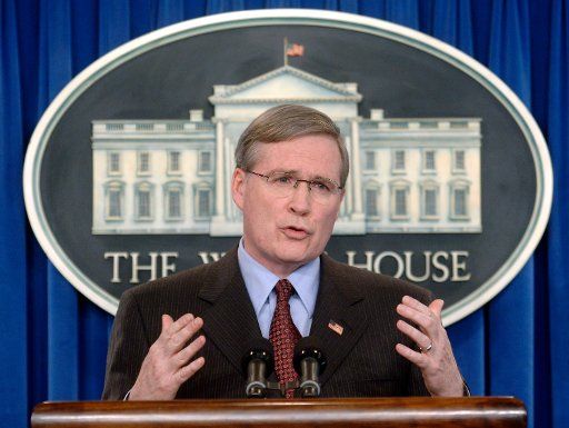 U.S. National Security Advisor Stephen Hadley  speaks on President George W. Bush\