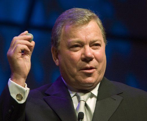 William Shatner receives his kidney stone as a surprise gift which he recently sold to raise money for charity as he hosts the Canadian Awards for Electronic Animated Arts (CAEAA) at River Rock Casino near Vancouver British Columbia September 14...