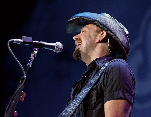 Kristian Bush of Sugarland performs in concert at Coors Amphitheatre in Chula Vista California on October 14 2006.   (UPI Photo\/Roger Williams)