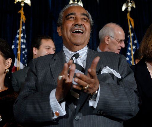 Chairman of the House Appropriations Committee Rep. Charlie Rangel (D-NY) attends a House Democratic leadership rally in Washington on January 5 2006. (UPI Photo\/Kevin Dietsch)