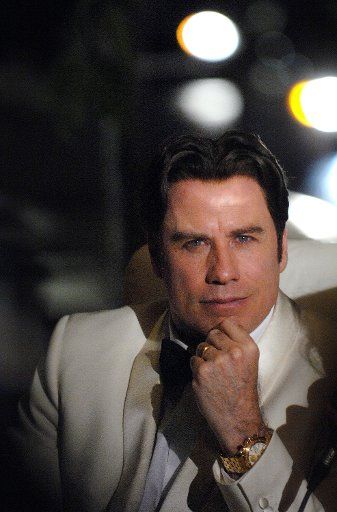 Actor John Travolta recipient of the Ambassador of Aviation Award is interviewed at the Living Legends of Aviation 5th annual awards in Beverly Hills California on January 24 2008. (UPI Photo\/ Phil McCarten)