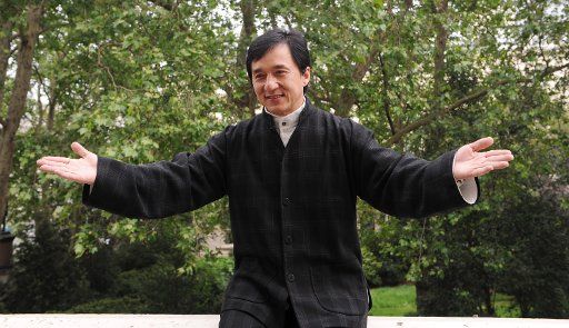 Chinese actor Jackie Chan attends a press conference to promote his film "Wushu" at The Foreign Press Association in London on May 23 2008. (UPI Photo\/Rune Hellestad)