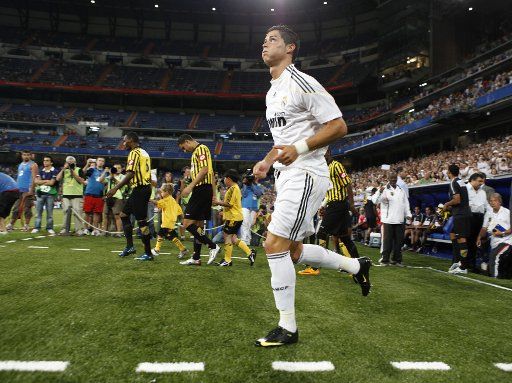 Cristiano Ronaldo before the Peace Cup match between Real Madrid and Al Ittihad on July 26 2009 in Madrid Spain. (UPI Photo\/Angel Martinez)