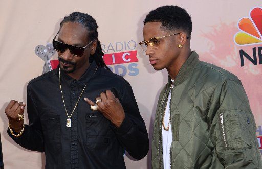 Snoop Dogg, left, and Cordell Broadus attends the iHeartRadio Music Awards at the Shrine Auditorium in Los Angeles on March 29, 2015. Photo by Jim Ruymen\/UPI..
