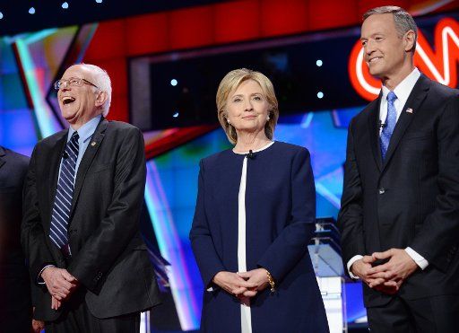 Democratic candidates including Bernie Sanders, Hillary Clinton and Martin O\