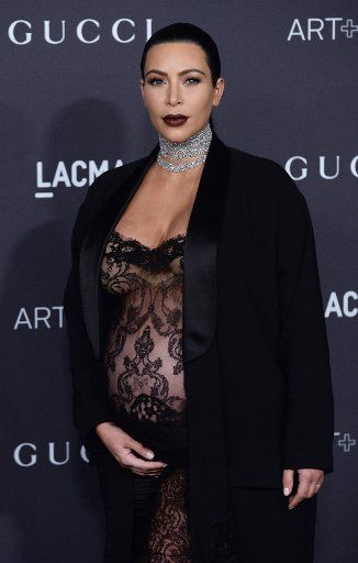 Television personality Kim Kardashian attends the LACMA Art + Film gala at the Los Angeles County Museum of Art in Los Angeles on November 7, 2015. Photo by Jim Ruymen\/