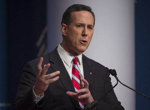Republican presidential hopeful former Sen. Rick Santorum (R-PA), speaks during the Republican Jewish Coalition Presidential Candidates Forum at the Ronald Reagan Building in Washington DC, December 3, 2015. Photo by Molly Riley\/