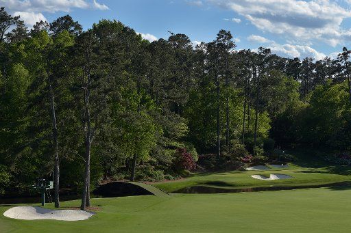 Amen Corner is seen during the 2016 Masters Tournament at Augusta National in Augusta, Georgia on April 7, 2016. Photo by Kevin Dietsch\/