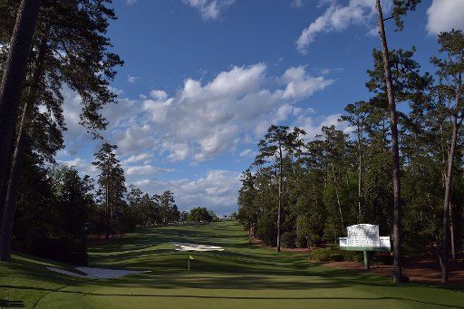 The 10th green is seen during the 2016 Masters Tournament at Augusta National in Augusta, Georgia on April 7, 2016. Photo by Kevin Dietsch\/