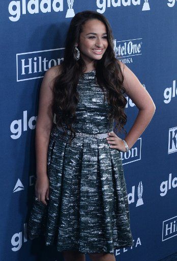 Nominee Jazz Jennings attends the 27th annual GLAAD Media Awards at the Beverly Hilton Hotel in Beverly Hills, California on April 2, 2016. Photo by Jim Ruymen\/