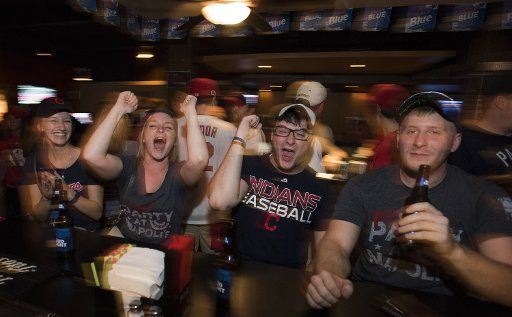 Cleveland fans celebrate at Wilbert\