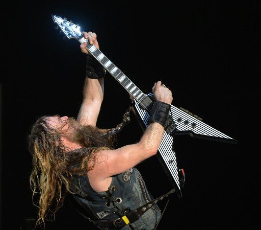 Zakk Wylde performs on stage at the Hollywood Palladium in Los Angeles, on May 12, 2016, where members of the bands Black Sabbath and Slipknot announced they will team up for the Ozzfest meets Knotfest concert in September in in San Bernardino, ...