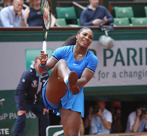 American Serena Williams reacts after a shot during her third round women\