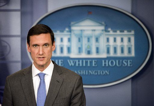 Tom Bossert, Homeland Security Advisor, speaks on the recent worldwide WannaCry ransomware cyber-attacks, during the daily press briefing at the White House in Washington, D.C. on May 15, 2017. Photo by Kevin Dietsch\/