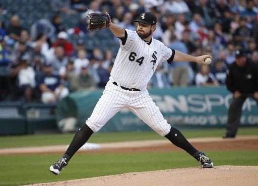 Chicago White Sox starting pitcher David Holmberg delivers against the New York Yankees in the first inning at Guaranteed Rate Field on June 26, 2017 in Chicago. Photo by Kamil Krzaczynski\/
