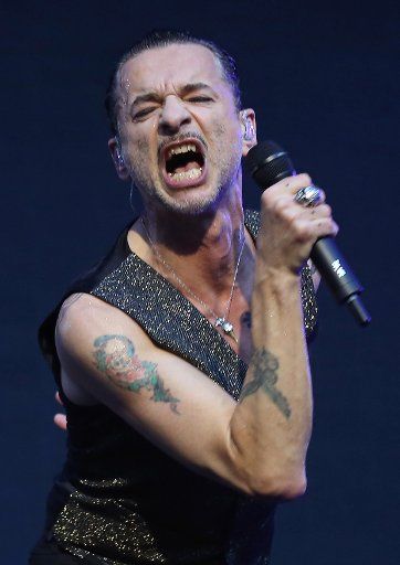 Dave Gahan of Depeche Mode performs in concert at the Stade de France near Paris on July 1, 2017. Photo by David Silpa\/