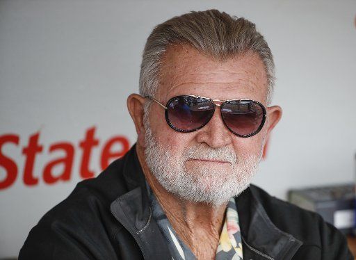 A former American football player, coach and television commentator Michael Ditka looks on from Cubs dugout before the baseball game between the Chicago Cubs and Colorado Rockies at Wrigley Field on June 8, 2017 in Chicago. Photo by Kamil ...