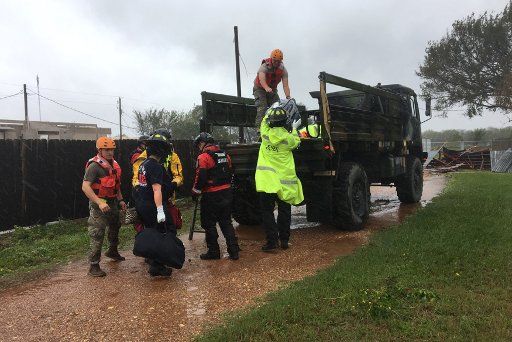 Texas National Guard soldiers work with Texas emergency first responders during ground search an rescue operations near Victoria, Texas, on August 26, 2017, after the area was hit by Hurricane Harvey. Photo by Capt. Martha Nigrelle\/U.S. Army ...