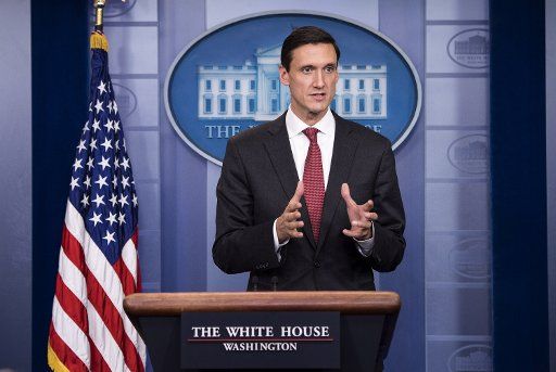 Tom Bossert, White House Homeland Security Advisor, delivers an update on Hurricane Irma during the White House Daily Briefing at the White House in Washington, D.C. on September 8, 2017. Photo by Kevin Dietsch\/