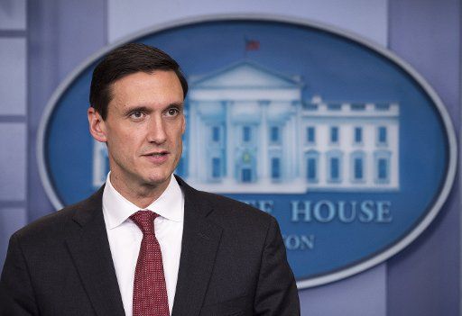 Tom Bossert, White House Homeland Security Advisor, delivers an update on Hurricane Irma during the White House Daily Briefing at the White House in Washington, D.C. on September 8, 2017. Photo by Kevin Dietsch\/