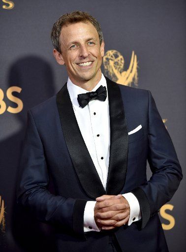 Actor Seth Meyers arrives for the 69th annual Primetime Emmy Awards at Microsoft Theater in Los Angeles on September 17, 2017. Photo by Christine Chew\/
