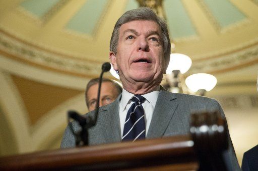 Sen. Roy Blunt (R-MO) speaks at a press conference following the weekly Senate Republican Party policy luncheon on Capitol Hill in Washington, DC on December 5, 2016. Photo by Erin Schaff\/