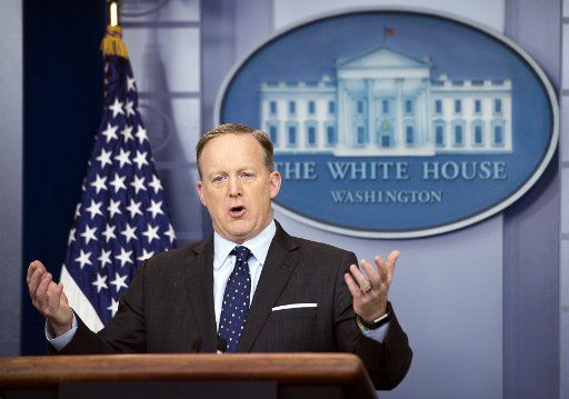 White House Press Secretary Sean Spicer holds the daily press briefing at the White House in Washington, D.C. on March 23, 2016. Photo by Kevin Dietsch\/