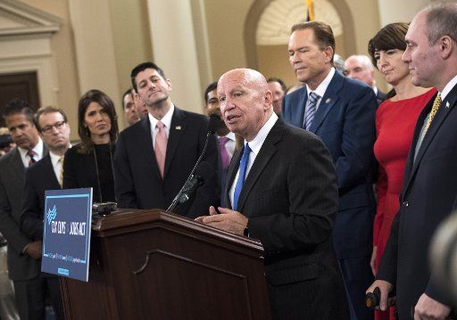 Rep. Kevin Brady, R-TX, speaks at a press conference unveiling the Republican\