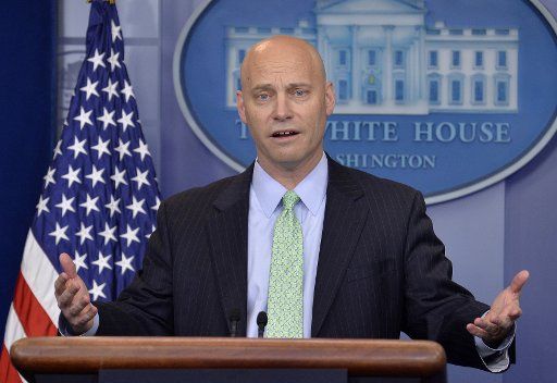 White House Director of Legislative Affairs Marc Short makes remarks during the daily press briefing at the White House, March 16, 2018, in Washington, DC. Short briefed the press on the backlog of dozens of presidential appointments, languishing before Congress. Photo by Mike Theiler\/