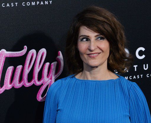 Actress Nia Vardalos attends the premiere of the motion picture dramatic comedy "Tully" at Regal Cinemas LA Live in downtown Los Angeles on April 18, 2018. Storyline: Marlo, a mother of three including a newborn, who is gifted a night nanny by her brother. Hesitant to the extravagance at first, Marlo comes to form a unique bond with the thoughtful, surprising, and sometimes challenging young nanny named Tully. Photo by Jim Ruymen\/