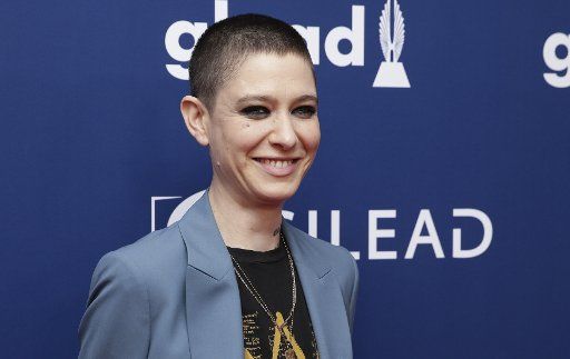 Asia Kate Dillon arrives on the red carpet at the 29th Annual GLAAD Media Awards at The Hilton Midtown on May 5, 2018 in New York City. Photo by John Angelillo\/