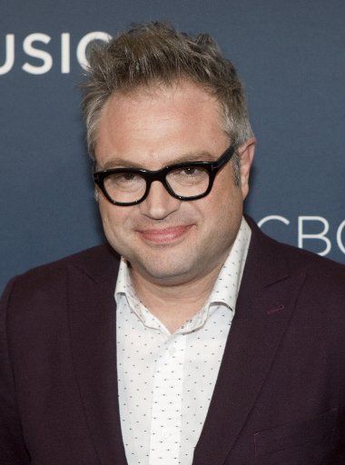 Former Bare Naked Ladies band member Steven Page arrives on the red carpet at the 2018 JUNO Broadcast Awards in Vancouver, British Columbia, March 25, 2018. Photo by Heinz Ruckemann\/
