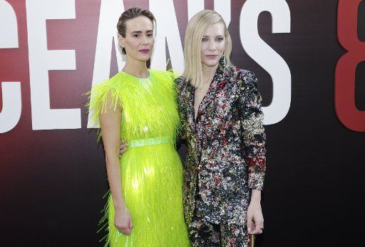 Sarah Paulson and Cate Blanchett arrive on the red carpet at the \