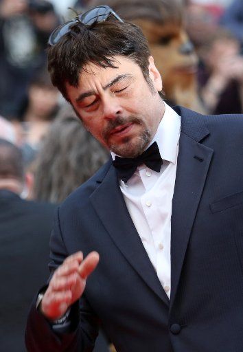 Benicio del Toro arrives on the red carpet before the screening of the film "Solo: A Star Wars Story" at the 71st annual Cannes International Film Festival in Cannes, France on May 15, 2018. Photo by David Silpa\/