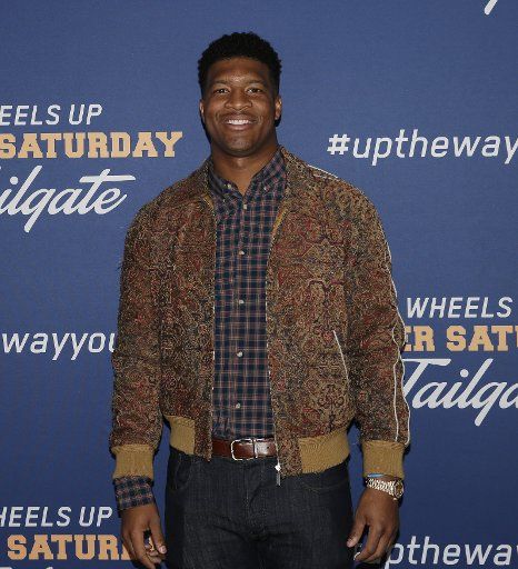 Tampa Bay Buccaneers quarterback Jameis Winston at the Wheels Up Super Saturday TaIigate on February 2, 2019 in Atlanta. Photo by John Angelillo\/