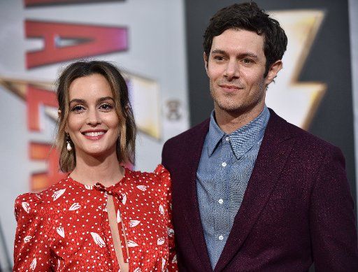 Adam Brody (R) and Leighton Meester attend the world premiere of \