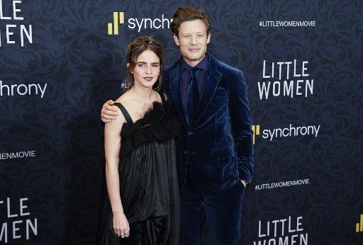 Emma Watson and James Norton arrive on the red carpet the "Little Women" World Premiere at Museum of Modern Art on December 07, 2019 in New York City. Photo by John Angelillo\/