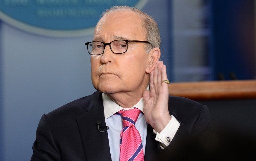 Larry Kudlow, Director of the National Economic Council, speaks to the media at the White House in Washington, D.C., on January 24, 2019. Photo by Kevin Dietsch\/