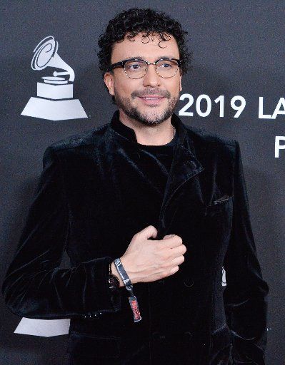 Musician Andres Cepeda arrives for the Latin Grammy Person of the Year gala honoring Columbian singer Juanes at the MGM Grand Convention Center in Las Vegas, Nevada on Wednesday, November 13, 2019. Photo by Jim Ruymen\/