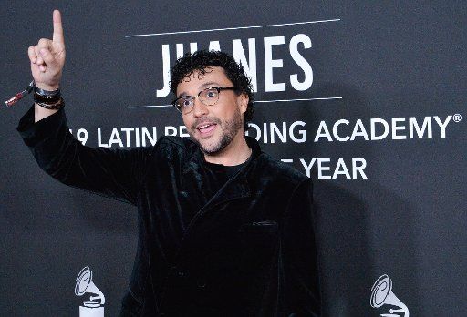Musician Andres Cepeda arrives for the Latin Grammy Person of the Year gala honoring Columbian singer Juanes at the MGM Grand Convention Center in Las Vegas, Nevada on Wednesday, November 13, 2019. Photo by Jim Ruymen\/