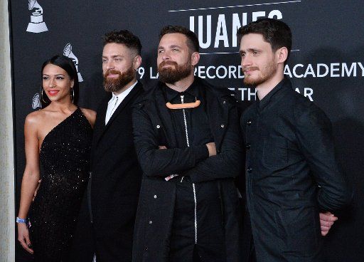 Musical group Hermanos Dawidson arrives for the Latin Grammy Person of the Year gala honoring Columbian singer Juanes at the MGM Grand Convention Center in Las Vegas, Nevada on Wednesday, November 13, 2019. Photo by Jim Ruymen\/