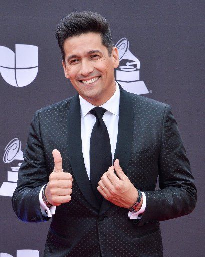 TV personality Rafael Araneda arrives on the red carpet for the 20th annual Latin Grammy Awards honoring Columbian singer Juanes at the MGM Grand Convention Center in Las Vegas, Nevada on Thursday, November 14, 2019. Photo by Jim Ruymen\/