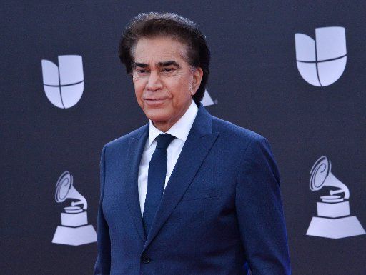 Singer José Luis Rodríguez arrives on the red carpet for the 20th annual Latin Grammy Awards honoring Columbian singer Juanes at the MGM Grand Convention Center in Las Vegas, Nevada on Thursday, November 14, 2019. Photo by Jim Ruymen\/