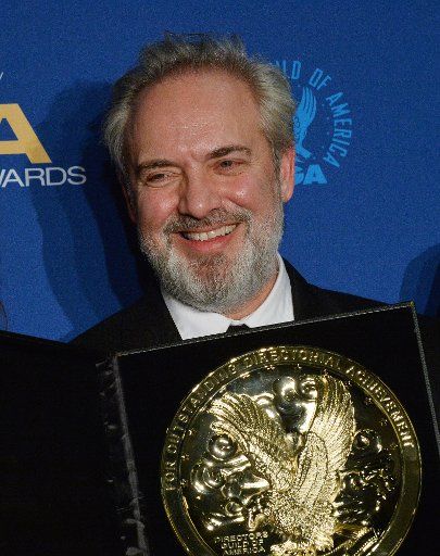 DGA Feature Film Award winner for "1917" Sam Mendes appears backstage with his award during the 72nd annual Directors Guild of America Awards at the Ritz-Carlton in downtown Los Angeles on Saturday, January 25, 2020. Photo by Jim Ruymen\/