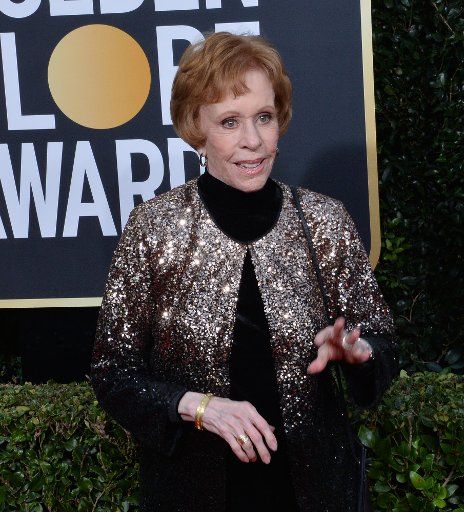 Carol Burnett attends the 77th annual Golden Globe Awards, honoring the best in film and American television of 2020 at the Beverly Hilton Hotel in Beverly Hills, California on Sunday, January 5, 2020. Photo by Jim Ruymen\/